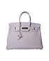 Birkin 35 Veau Epsom Leather in White, front view